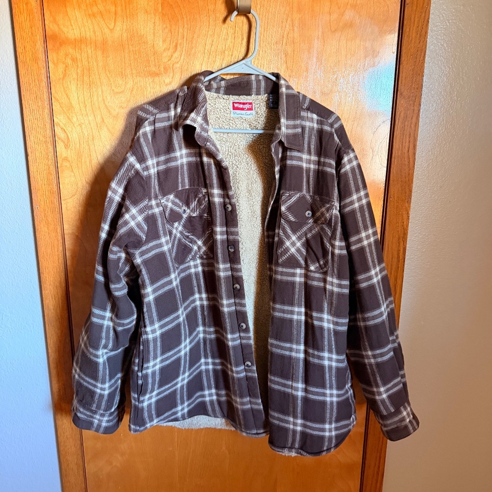 Wrangler Plaid Flannel with Sherpa Lining